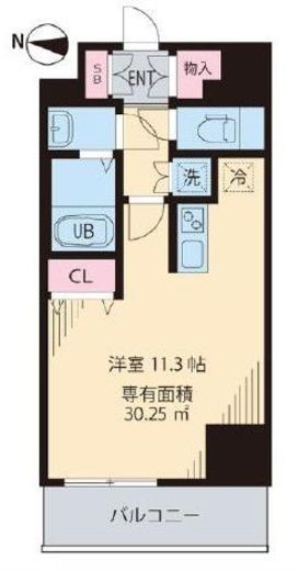 ルアナ亀戸　802号室　間取り