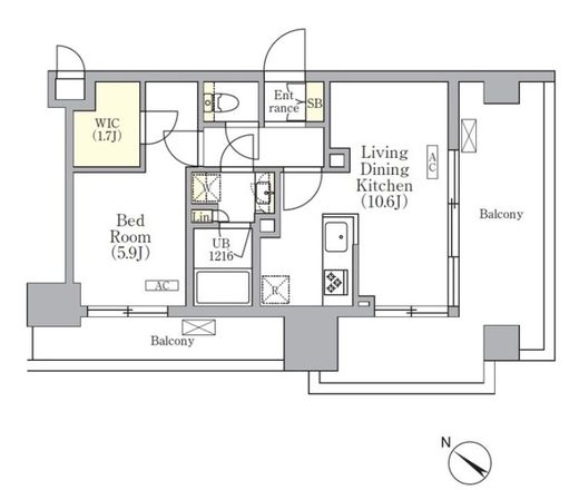 ORSUS三ノ輪 (オルサス三ノ輪)　201号室　間取り