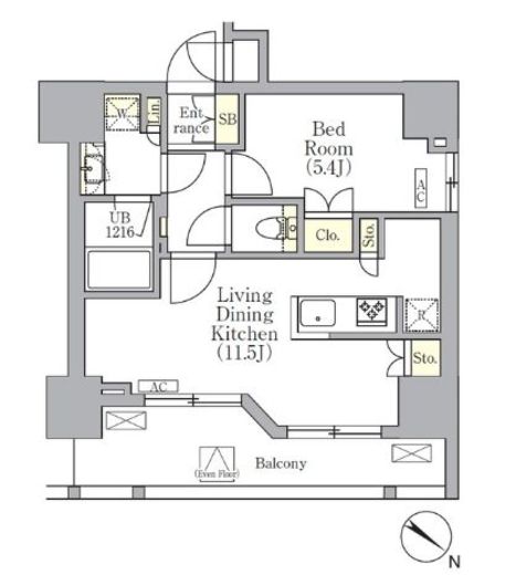ORSUS三ノ輪 (オルサス三ノ輪)　204号室　間取り