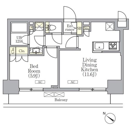 ORSUS三ノ輪 (オルサス三ノ輪)　402号室　間取り