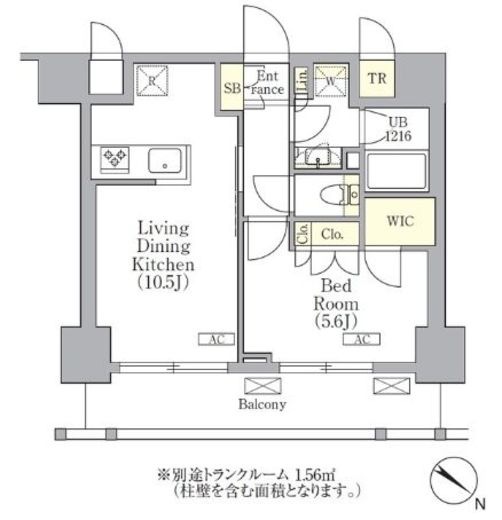 ORSUS三ノ輪 (オルサス三ノ輪)　405号室　間取り