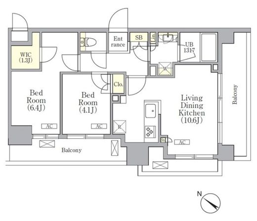 ORSUS三ノ輪 (オルサス三ノ輪)　701号室　間取り
