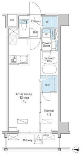 デュオフラッツ篠崎　602号室　間取り