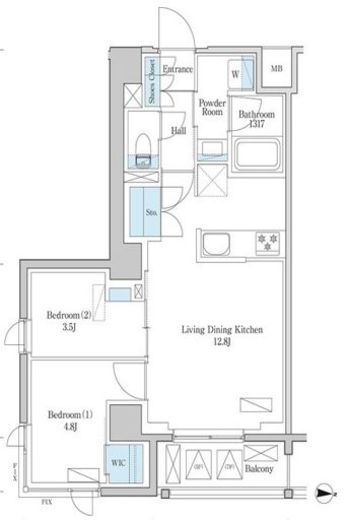 デュオフラッツ篠崎　704号室　間取り