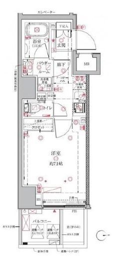 クレイシアIDZ浅草　1002号室　間取り
