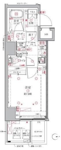 クレイシアIDZ浅草　502号室　間取り