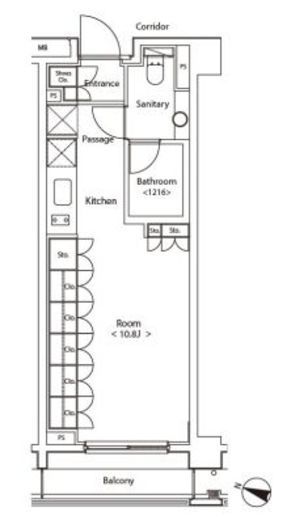 カスタリア新宿夏目坂　403号室　間取り