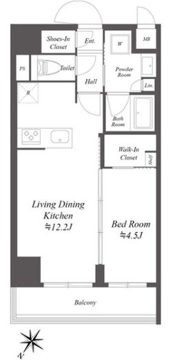ブランシエスタ浅草千束　205号室　間取り