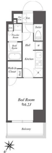 ブランシエスタ浅草千束　904号室　間取り