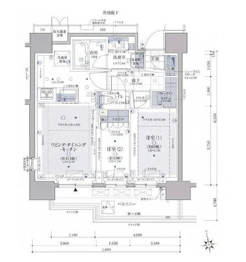 クレヴィア新御徒町　8F1号室　間取り