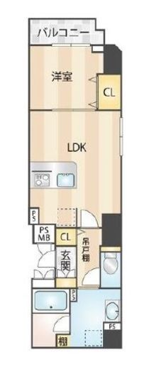 (仮称)Dolce Vita 浅草橋 (ドルチェヴィータ浅草橋)　501号室　間取り