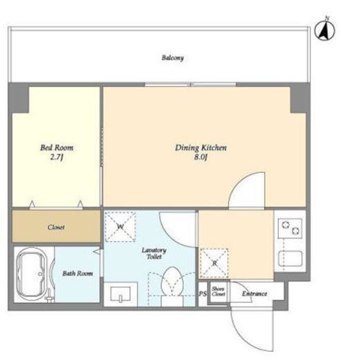 アルファコート青砥4　413号室　間取り