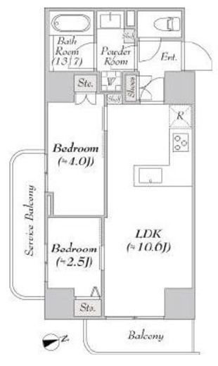LUMIEC ASAKUSA (ルミーク浅草)　301号室　間取り