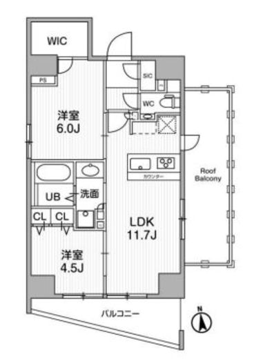 CREATIF秋葉原　1401号室　間取り