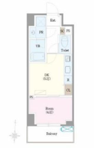 ロイジェント扇橋　802号室　間取り