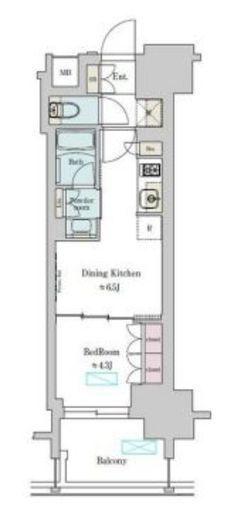 ブリリアイスト上野稲荷町　902号室　間取り