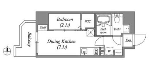 Primal KinshichoⅡ　802号室　間取り