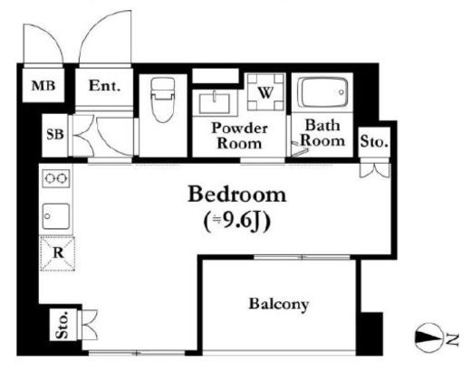THE PALMS錦糸町 (ザパームス錦糸町)　1102号室　間取り