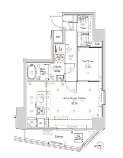 Log浅草橋 (ログ浅草橋)　202号室　間取り