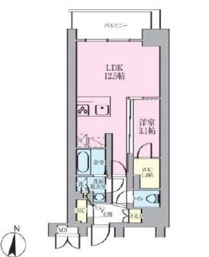 ルネサンスコート錦糸町Ⅱ　1301号室　間取り