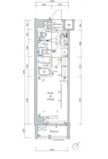 スカイコートヴィスタ隅田公園　102号室　間取り