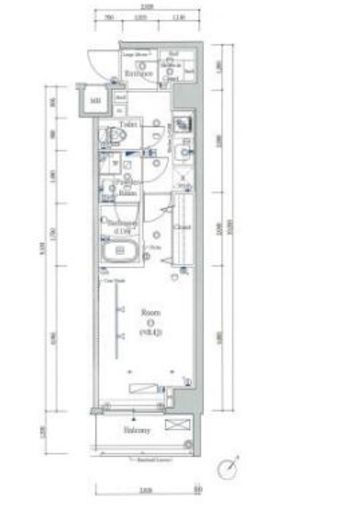 スカイコートヴィスタ隅田公園　404号室　間取り