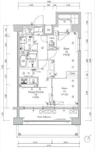 スカイコートヴィスタ隅田公園　603号室　間取り