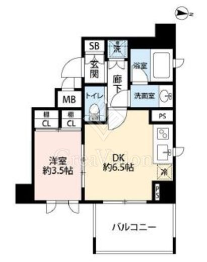 ダイナシティ台東三ノ輪　704号室　間取り