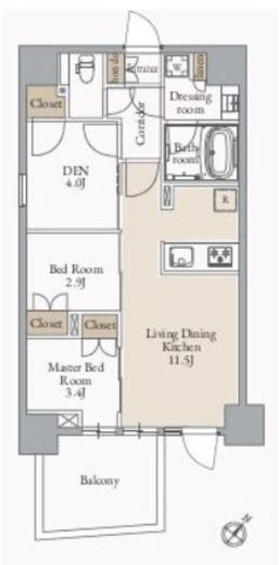 JMFレジデンス蔵前二丁目　701号室　間取り