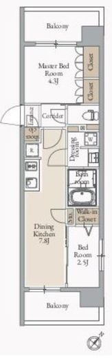 JMFレジデンス蔵前二丁目　903号室　間取り