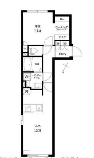 コンポジット千駄木ヒルトップ　406号室　間取り