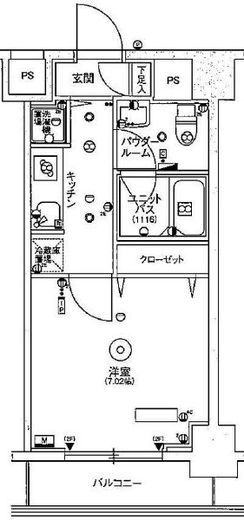 スカイコートパレス大島　906号室　間取り