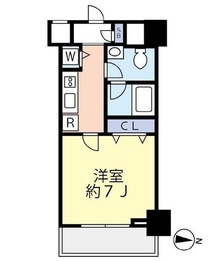 スカイコートパレス大島　410号室　間取り