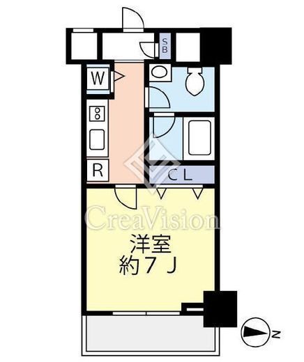 スカイコートパレス大島　705号室　間取り
