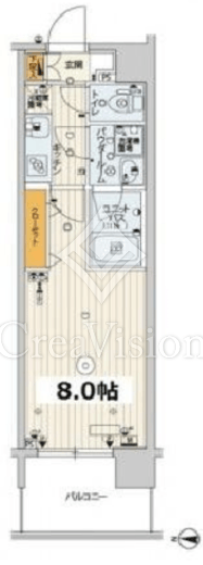 スカイコートパレス錦糸町　802号室　間取り