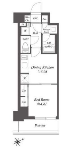 ディームス根岸　109号室　間取り