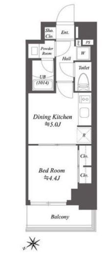 ディームス根岸　110号室　間取り