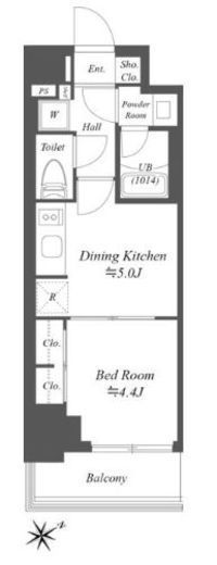 ディームス根岸　203号室　間取り