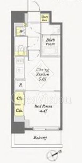 ディームス根岸　208号室　間取り