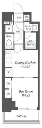 ディームス根岸　209号室　間取り