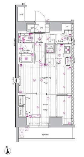 PREMIUM CUBE 上野 (プレミアムキューブ上野)　1001号室　間取り