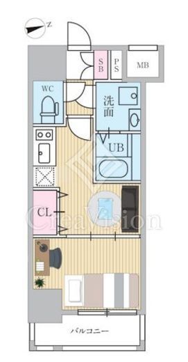 エスティメゾン門前仲町　401号室　間取り