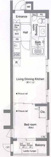 プライムアーバン新宿内藤町　103号室　間取り