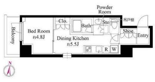 グランパセオ清澄白河Ⅱ　1001号室　間取り