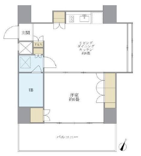 東京松屋UNITY　805号室　間取り