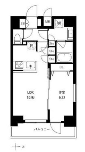 アーバンパーク浅草Ⅱ　607号室　間取り