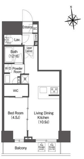 コンフォリア・リヴ西葛西　303号室　間取り