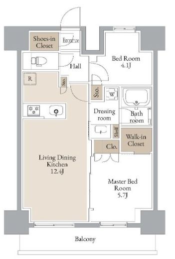 JMFレジデンス浅草橋三丁目　1003号室　間取り