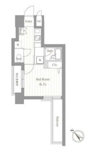 ジョイシティ蔵前　1201号室　間取り