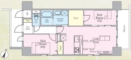 ウィステリア青砥　303号室　間取り